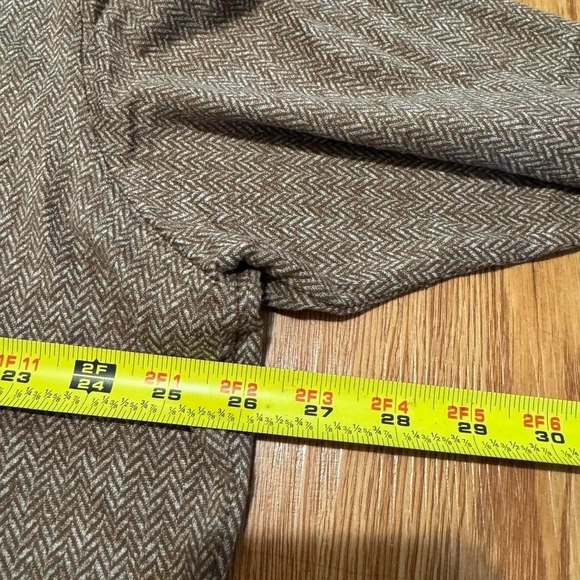 Rhoback Men's Quarter Zip Golf Herringbone Brown Active Size 2XL XXL - Picture 5 of 6